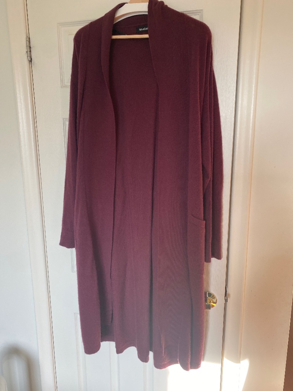 NAADAM 100% Cashmere Long Shawl Collar Robe Cardigan – Size L/XL
